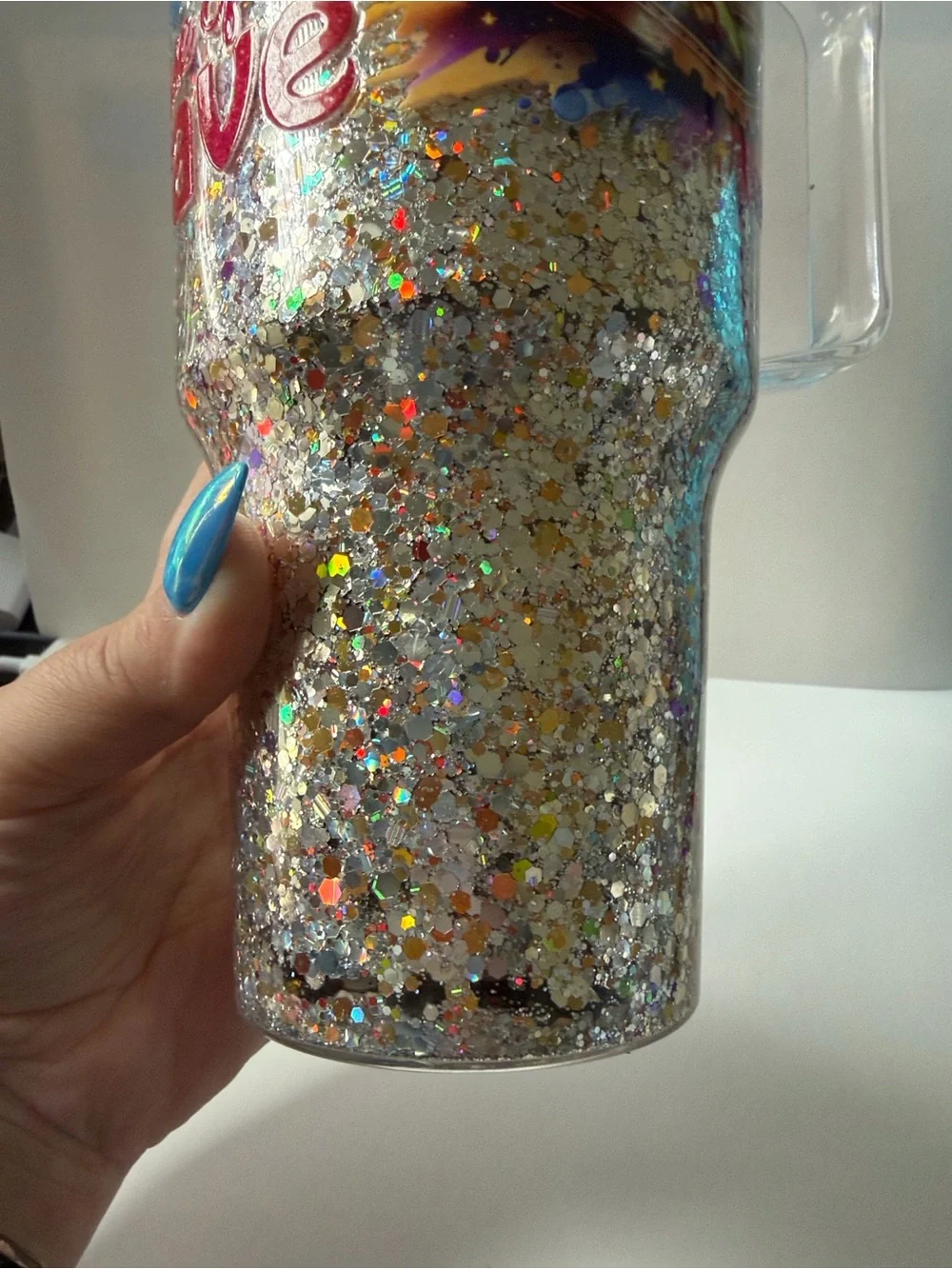 Land of the Free 30 oz Patriotic Dry Glitter Tumbler